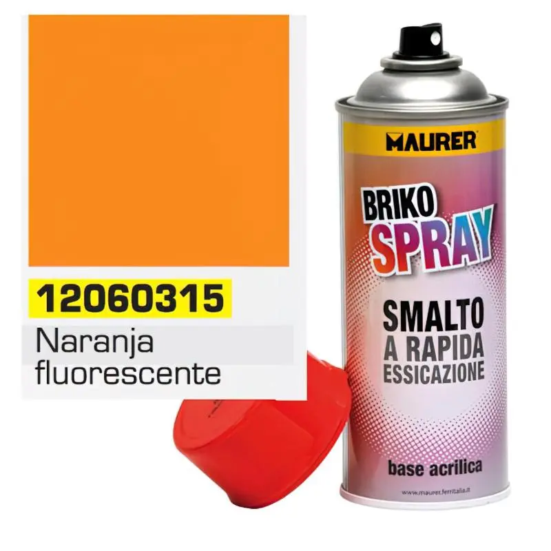 Spray pintura naranja fluorescente 400 ml. MAURER