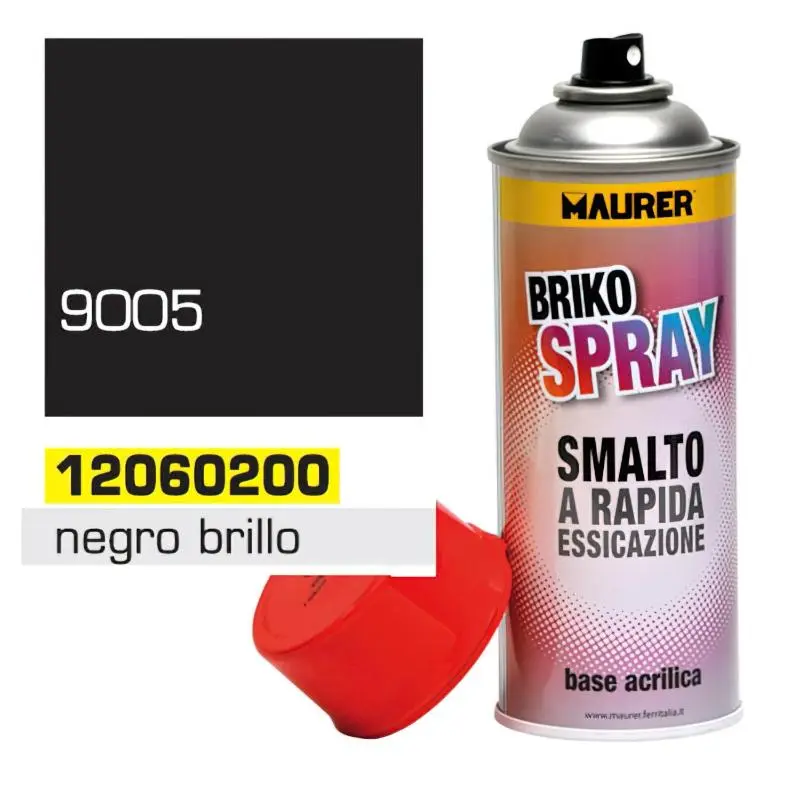Spray pintura negro brillo profundo 400 ml. MAURER
