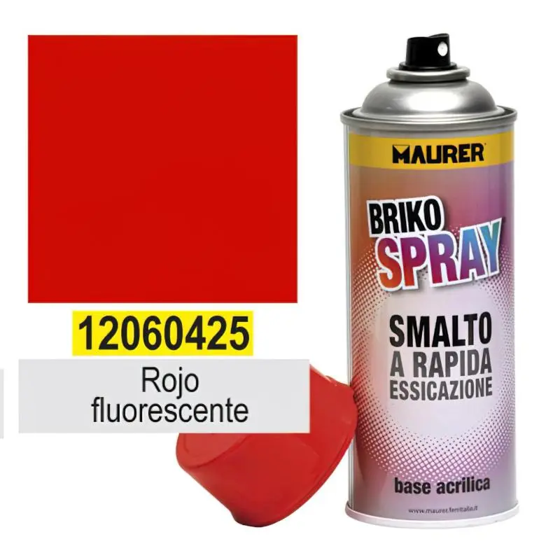 Spray pintura rojo fluorescente 400 ml. MAURER