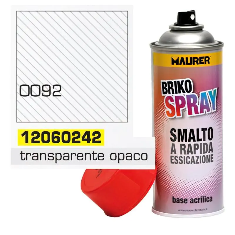 Spray pintura transparente opaco mate 400 ml. Maurer