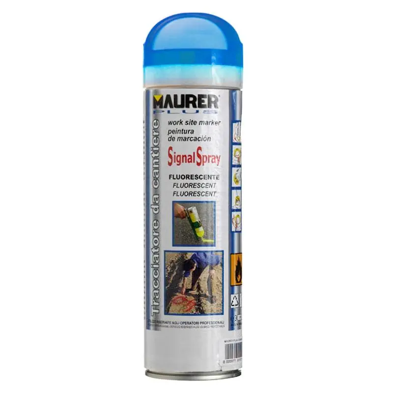 Spray pintura trazador azul fluorescente 500 ml. Maurer