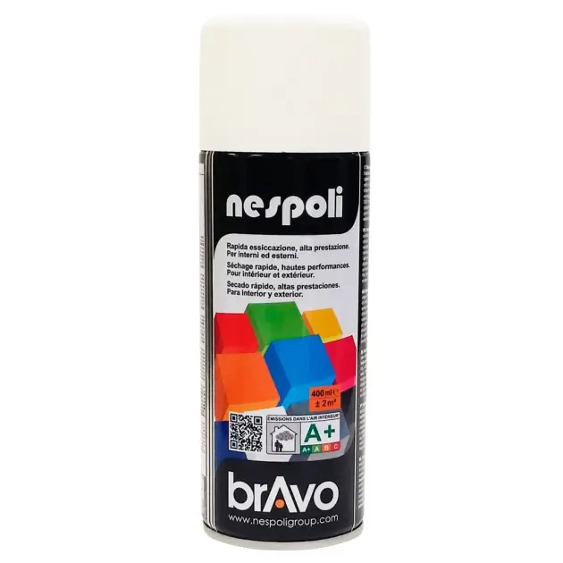 Spray esmalte acrílico blanco brillo 400 ml