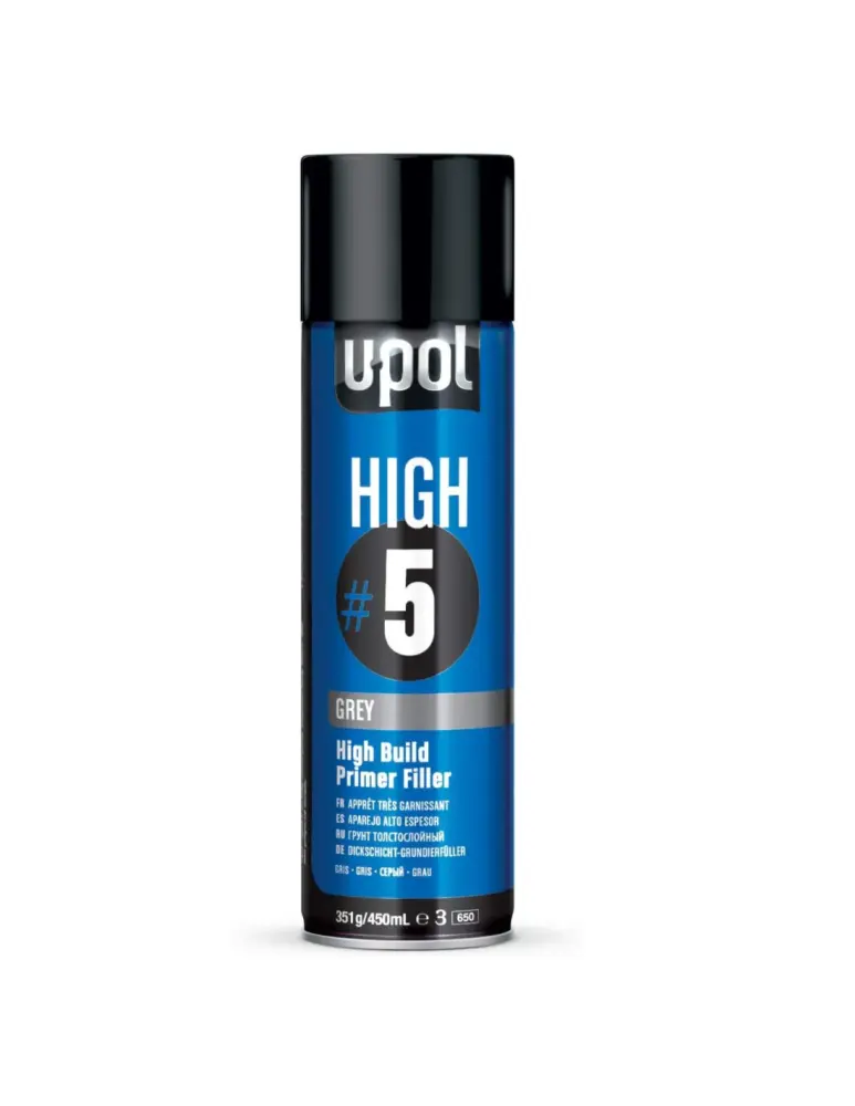 Spray aparejo alto espesor high 5 gris 450 ml U-pol