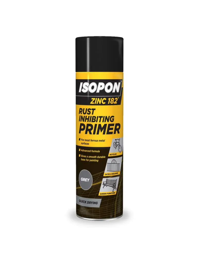 Spray imprimacion antioxidante isopon zinc 182 gris 450 ml U-pol