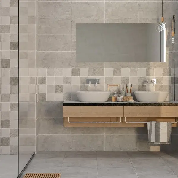 Pavimento pasta roja Bayaz gray 45x45 cm