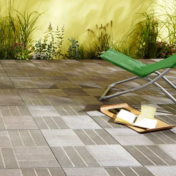 Loseta de composite Neilio 40 x 40 cm marrón blooma