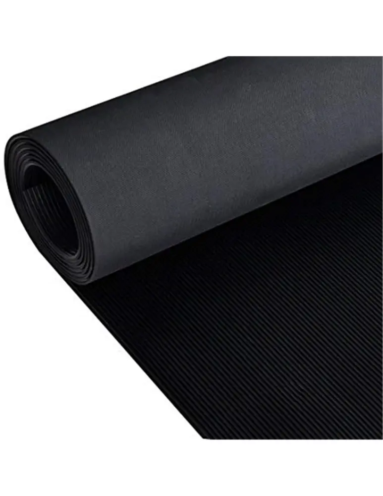 Estera antideslizante cordoncillo fino - suelo caucho goma - 3x1.5 metros - Jardin202