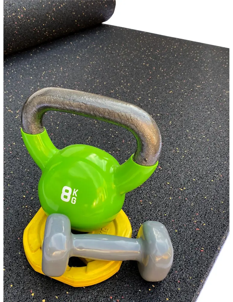 Esterilla de ejercicio y fitness especial para gimnasios - epdm negro - bas Jardin202