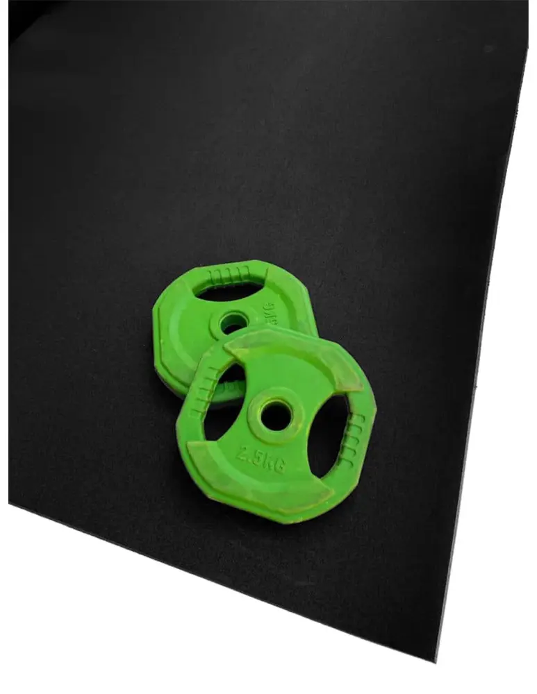 Esterilla de ejercicio negro liso - fitness especial para gimnasios - sport Jardin202