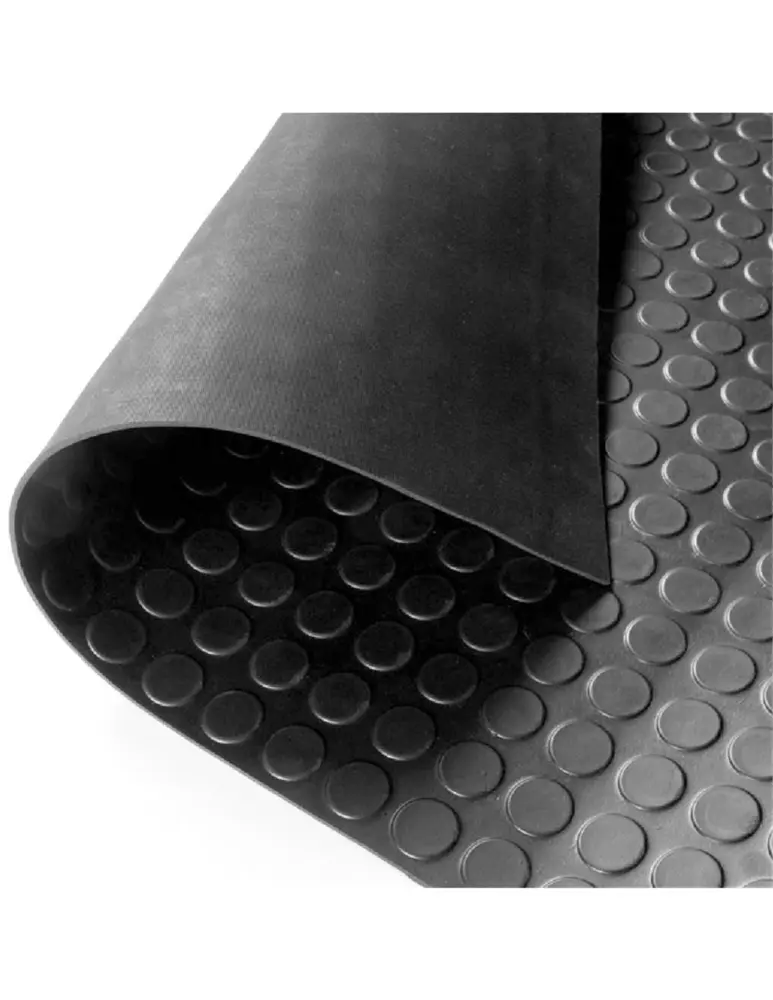 Jardin202 - suelo goma circulo negro - rollo 3 mm 15 x 1,50 m