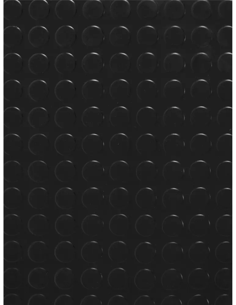 Jardin202 - suelo goma circulo negro - rollo 3 mm 15 x 1 m