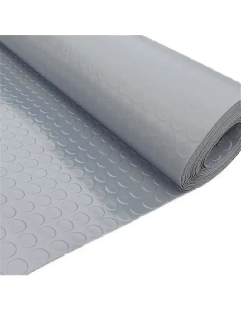 Jardin202 - suelo goma circulo - rollo gris 15 m 3 mm espesor
