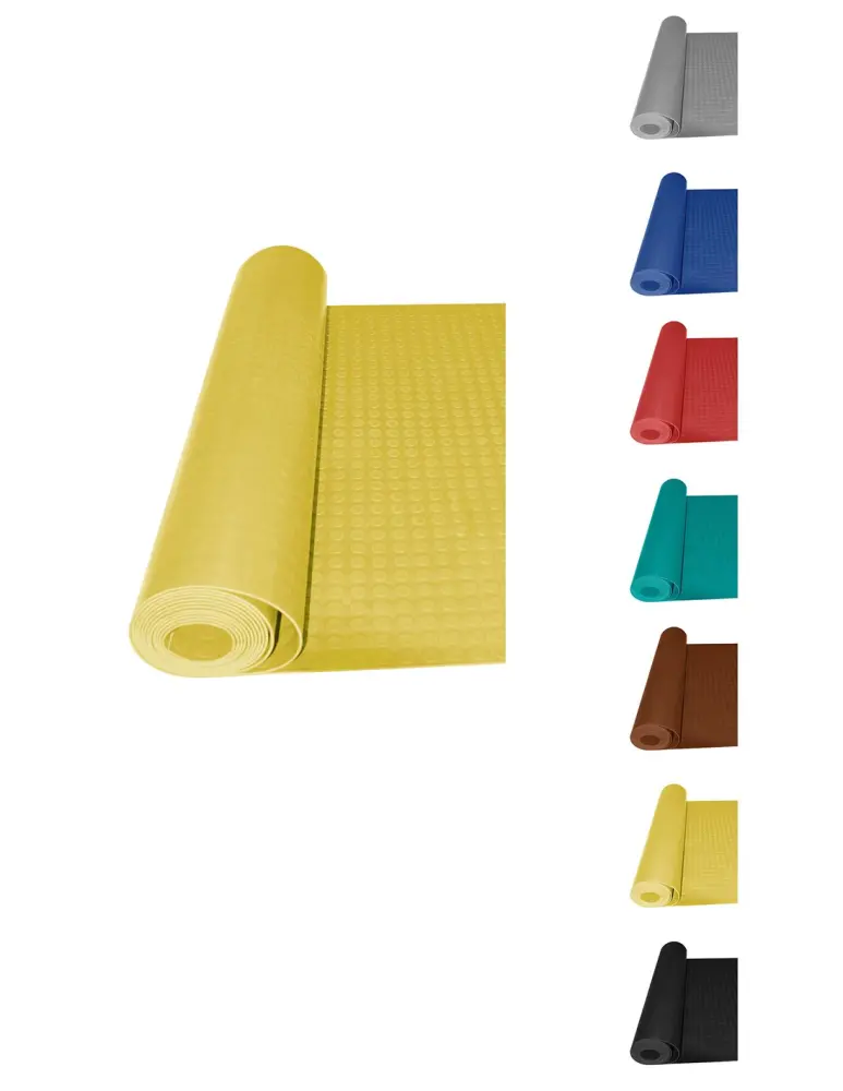 Rollo: 1x5 metros - amarillo - pavimento de círculos - suelo de caucho - c Jardin202