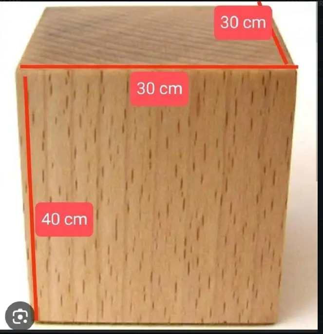 TACO MADERA 25 cm. x 25 cm. x 50 cm. para Muebles de Oficina