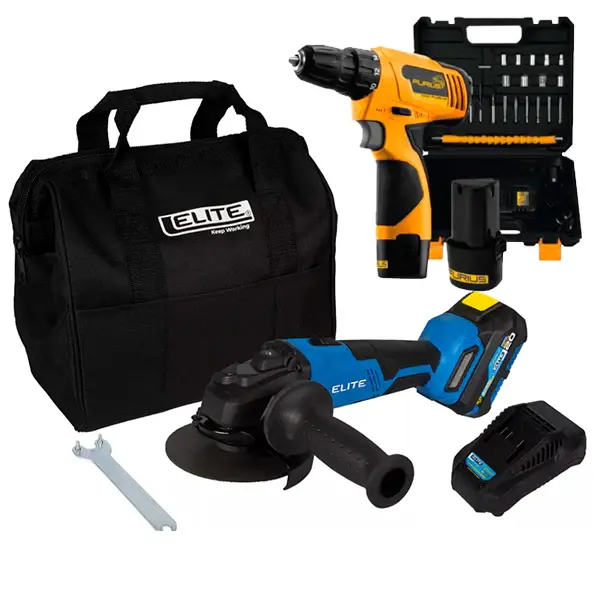 Esmeril XBEA20 20v De élite Advance sin Carbones 4-1/2 + Taladro Furius