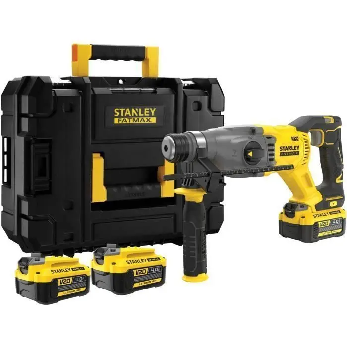 Taladro Percutor Taladro sin escobillas stanley fatmax 18v sds plus - 2 julios - 2 baterías