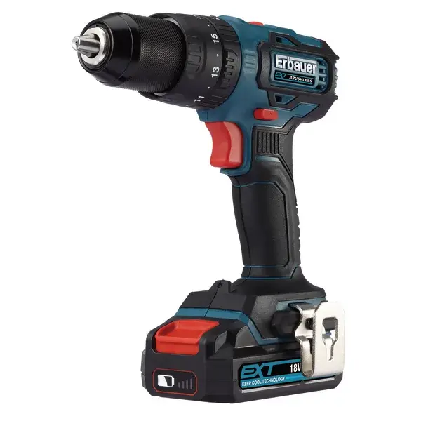 Taladro percutor 18 V brushless Erbauer