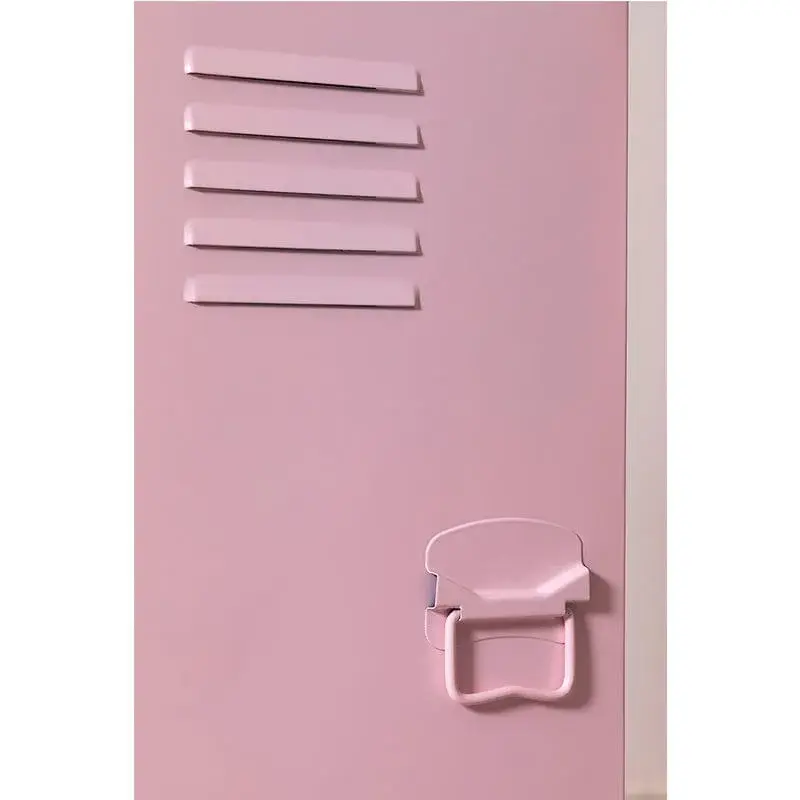 Cómoda taquilla Acero Pohpli 2 puertas rosa 90x80x40 cm