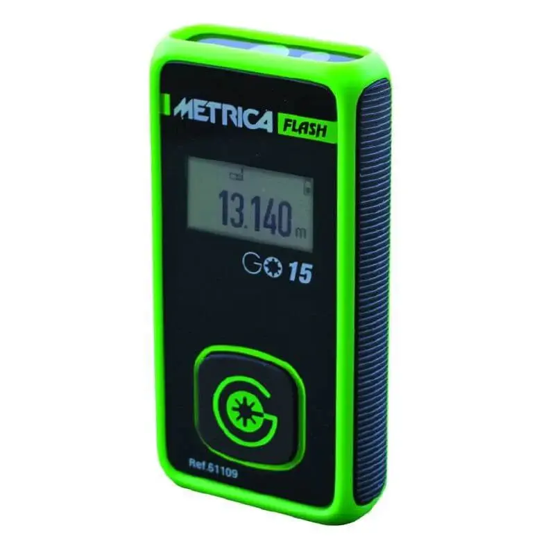 Regla de Acero Medidor láser 15m Metrica Flash GO 15