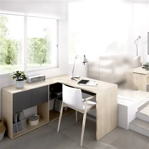 Escritorio con estante y puertas con Varias Melodías