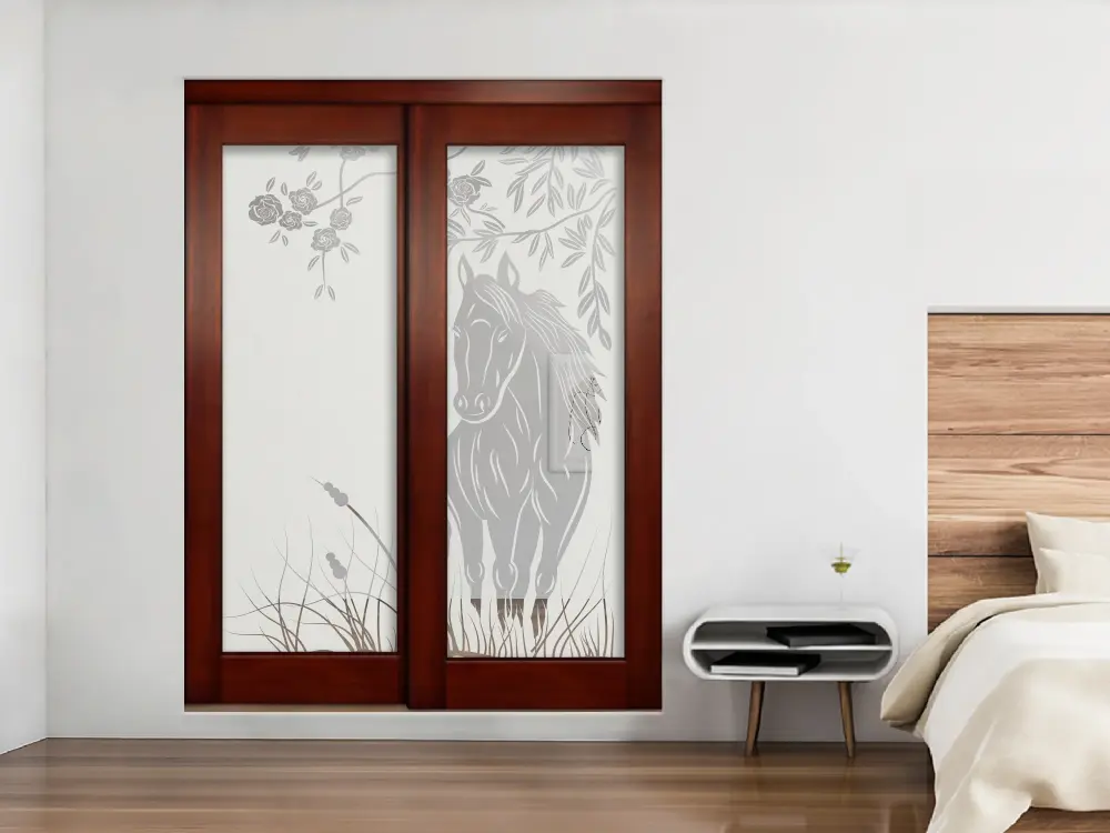 Inalámbrico Premium Puerta De Armario Efecto Espejo Bypass PEF2-1891