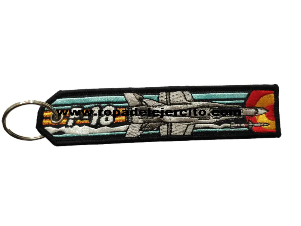 Llavero cinta rectangular F18 con Dos Botones Incluidos