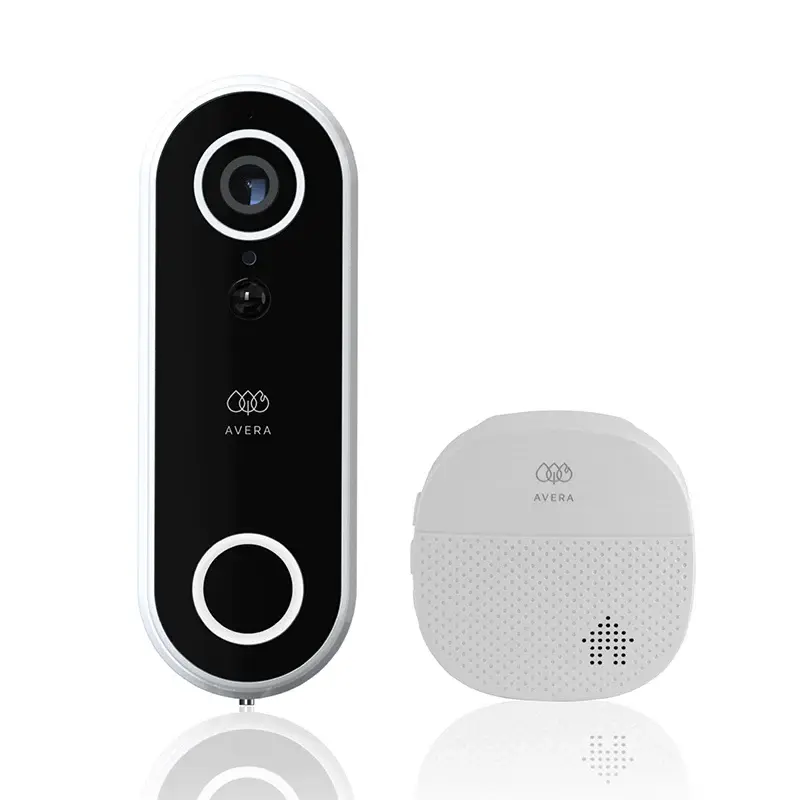 Cámara de Vigilancia Exterior Timbre inteligente con cámara full HD y audio bidireccional + WiFi