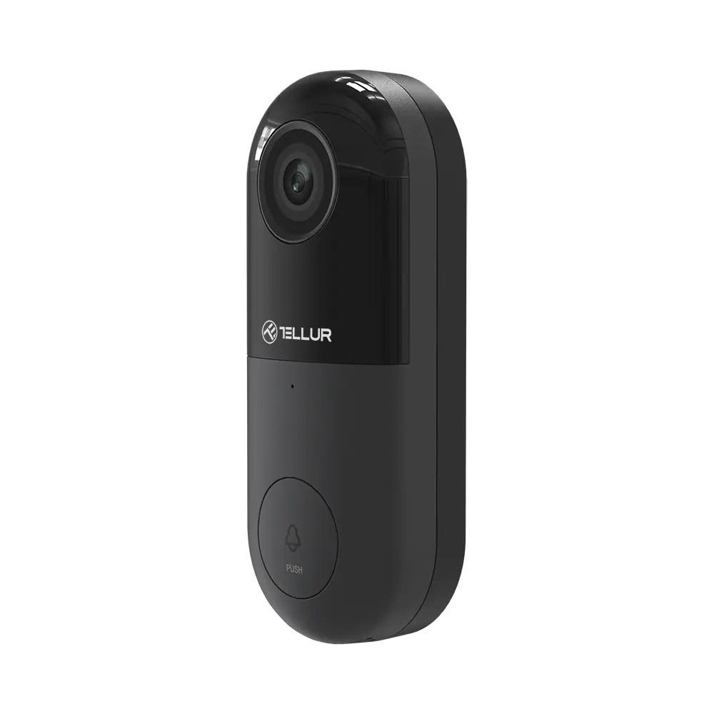 TELLUR SMART wifi videoportero, 1080p, pir, alámbrico, negro