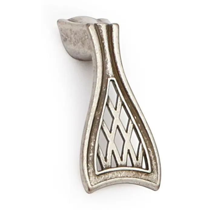 Romantic. Tirador colgante zamak. 59mm. Acabado plata (10 Unidades)