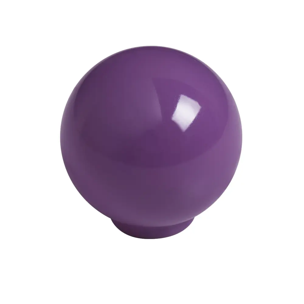 Tirador bola abs 24mm violeta reluciente lote de 75