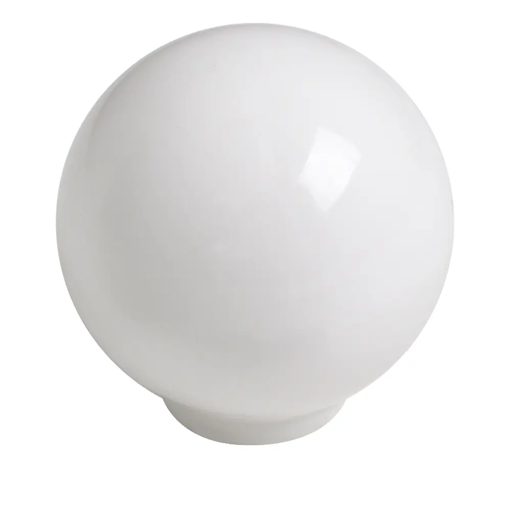 Tirador bola abs 34mm blanco brillo, lote de 50 con Sistema Anticaída