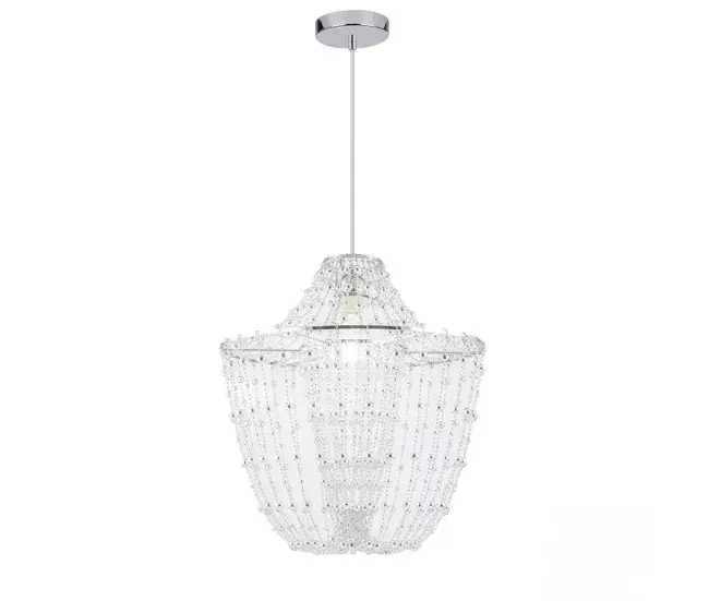 lampara de techo metálico color cromo serie tebas 40cm