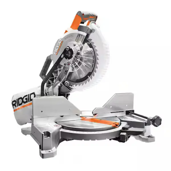 Lámpara de Figurilla Sierra Ingletadora Doble Bisel con Luz RIDGID R4113 15A 10" LED Cut Line