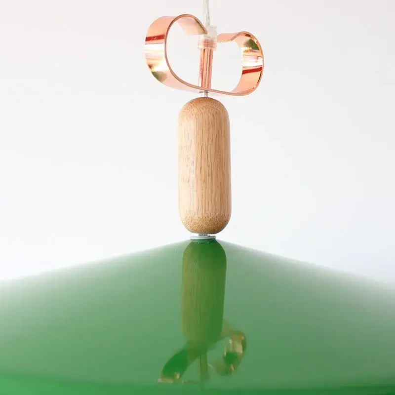 Lámpara de techo Coliseum E27 verde Ø45x18 cm