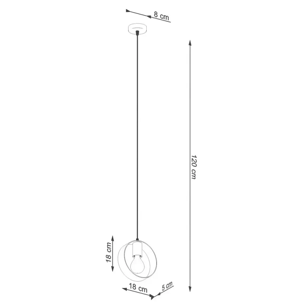 Lámpara de techo Titran 1 circular blanco 120x18x5 cm para Halloween