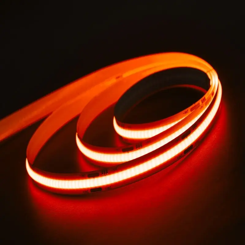 Lámpara Temática Tira LED cob 24v 12w/m, 1600 LEDs, luz cálida 3000k, 6750 lm, 8mm
