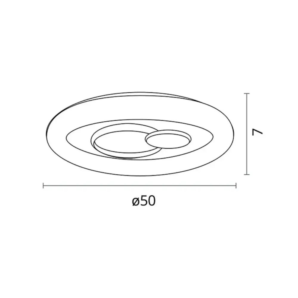 Plafón Hersa Bel Air 116W luz LED 10900 lm blanco Ø50x7 cm