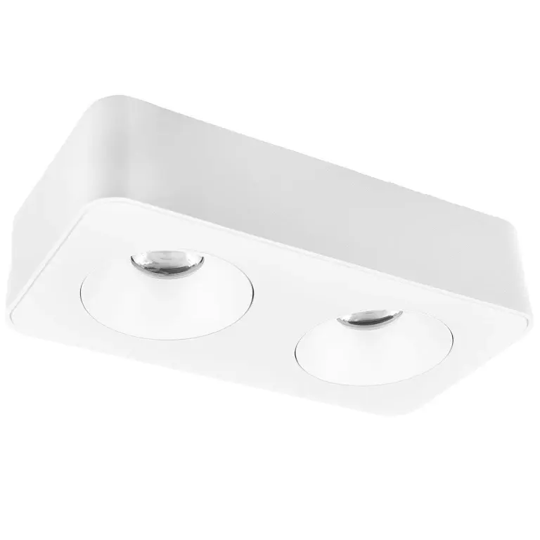 Plafon metálico blanco cm 2 luces 18W LED - TOPL0019