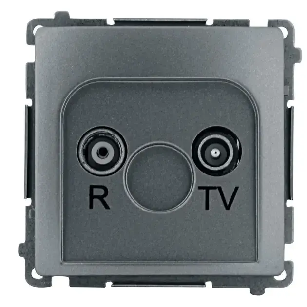 Toma r-tv final simon basic aluminio