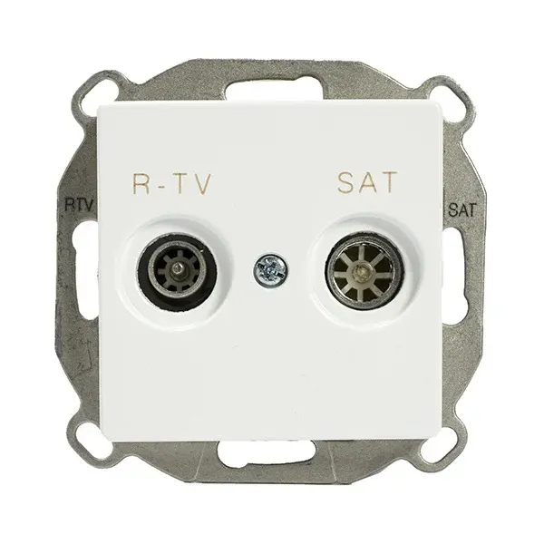 Toma r-tv+sat intermedia blanco simon