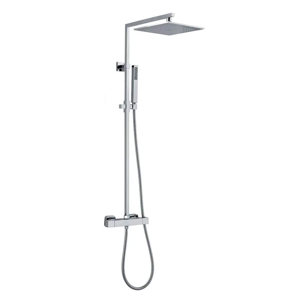 Colonna doccia quadra ottone con soffione e termostatico TM3Q de Plástico Antiinflamable