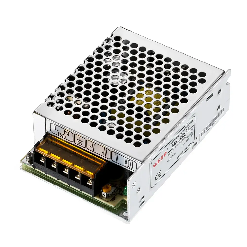 FUENTE 12v 5A 60w P/ LUCES LED WICKED MS-60-12