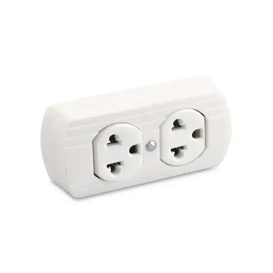 Toma sobreponer tierra 15A -035 - STAR ELECTRIC en Color Blanco Puro