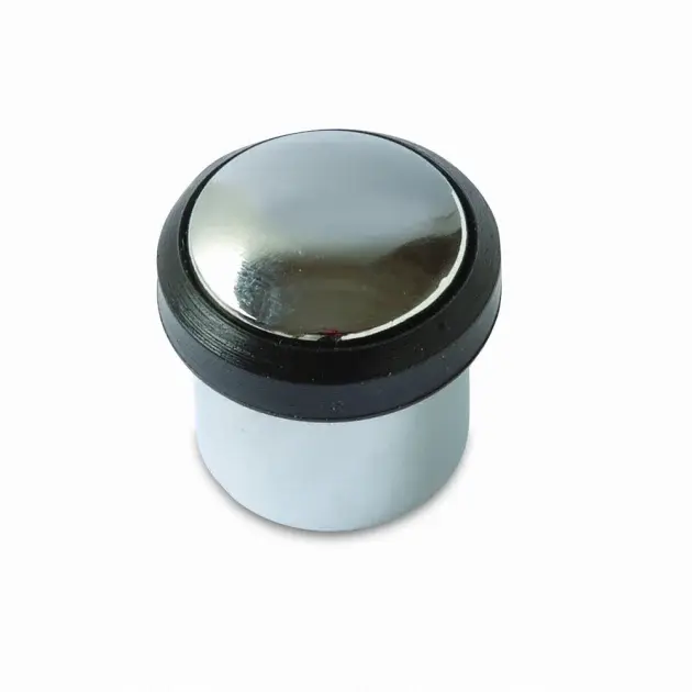 Tope cilíndrico con tornillo invisible cromado