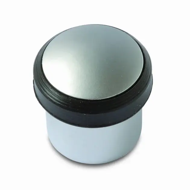 Tope cilíndrico con tornillo invisible cromo mate
