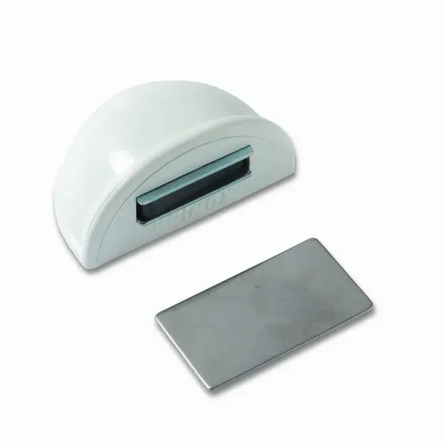 Tope retenedor con imán adhesivo blanco