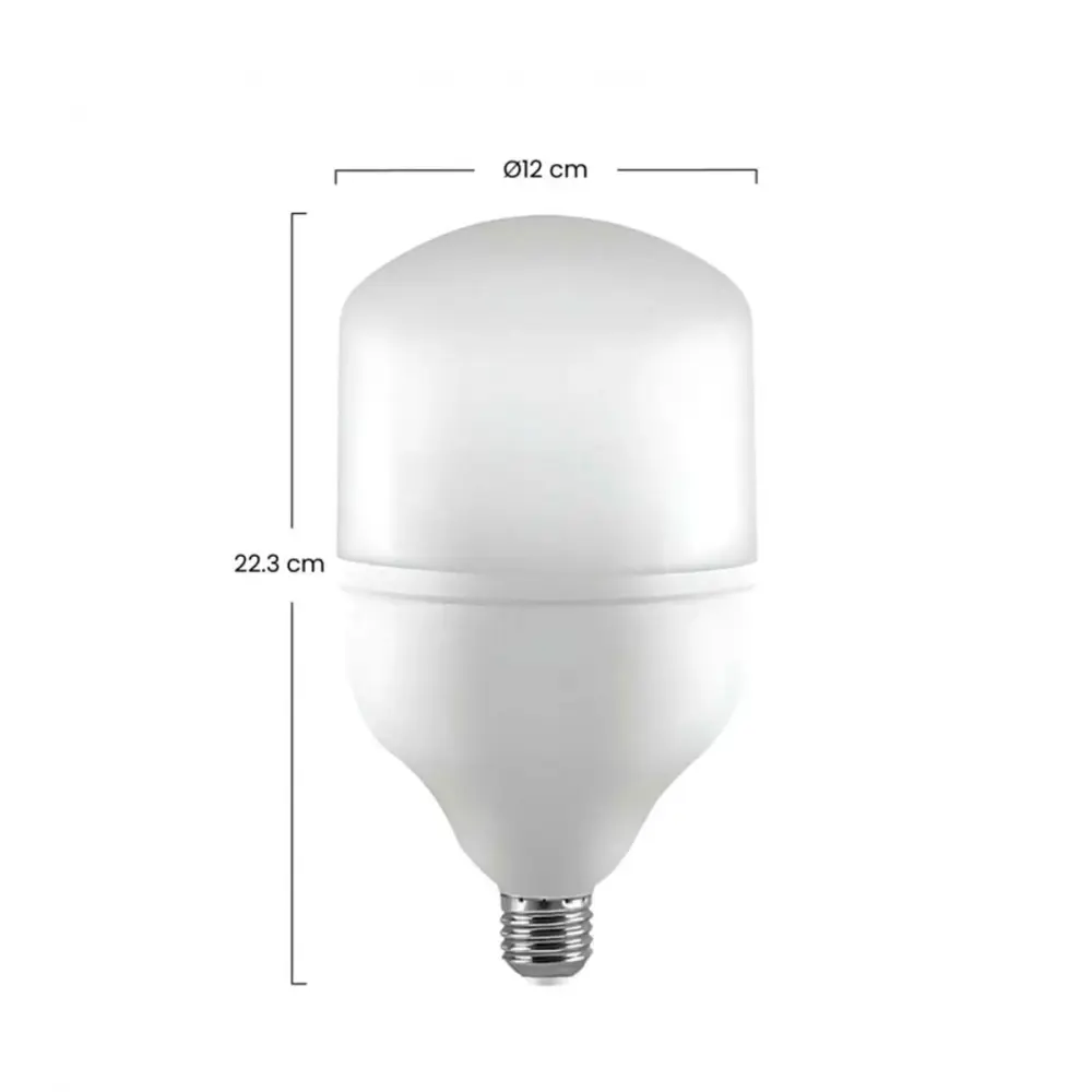 Bombilla LED 7hSevenOn cilíndrica 40W E27 4000k blanco Ø12x22,3 cm con 4 Pies de Largo