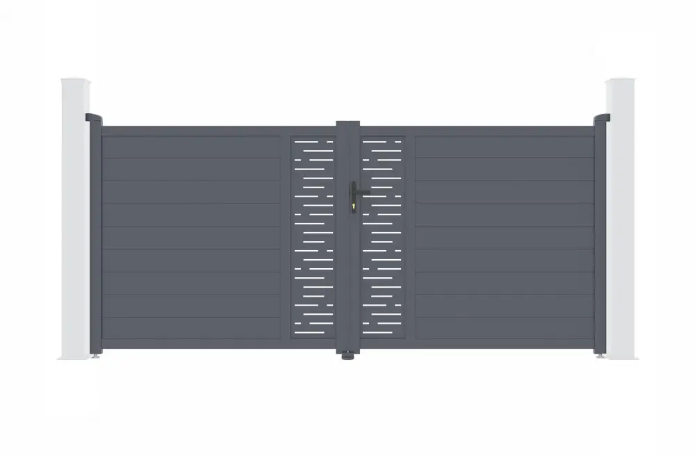 Puerta batiente de aluminio 3m arlberg .160cm con Perfiles de Refuerzo
