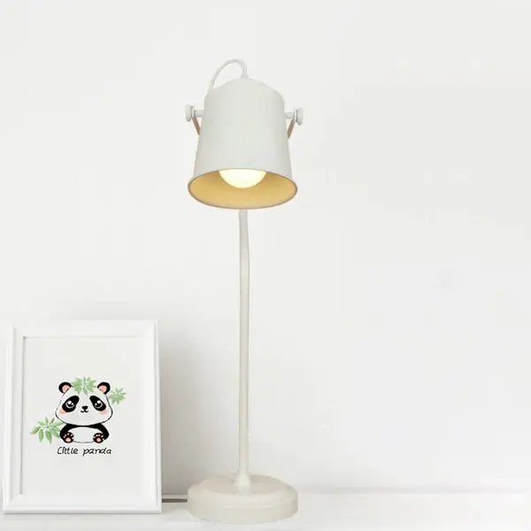 Lampada da scrivania metallo con paralume tazza Lampada da lettura ruotabile per sala studio 1 testa, fino e retrò, bianc...