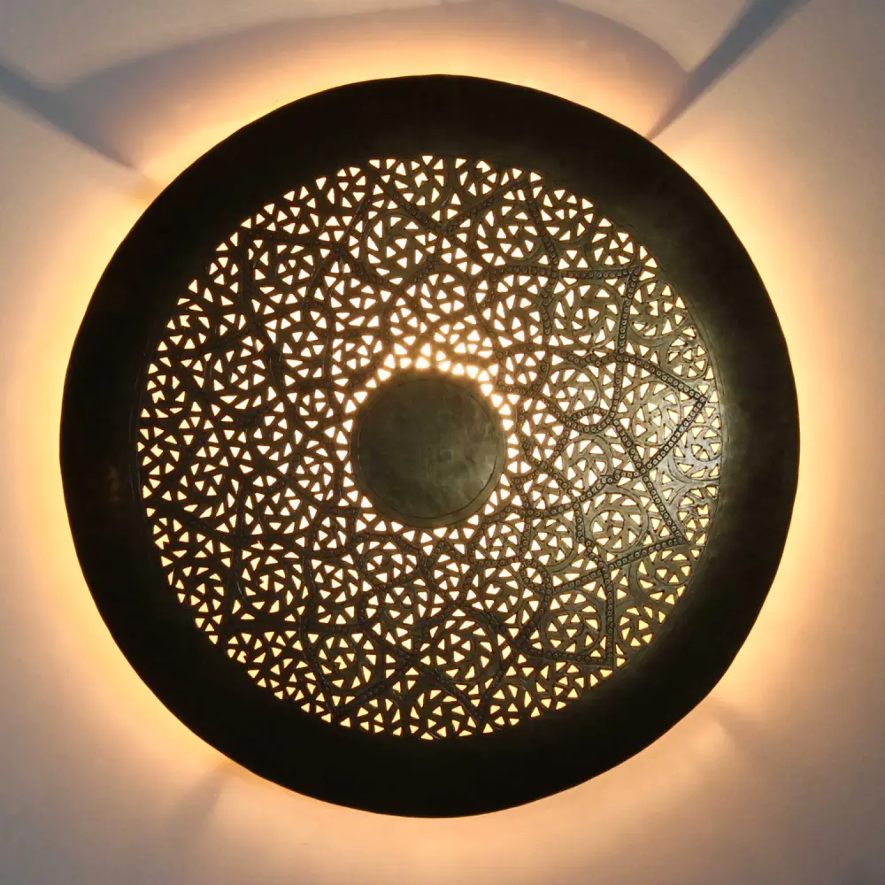 Lámpara de pared Hilal pequeñ de latón (Funciona con USB)